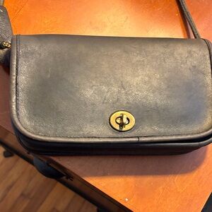 Coach Olive Green Leather Shoulder Bag